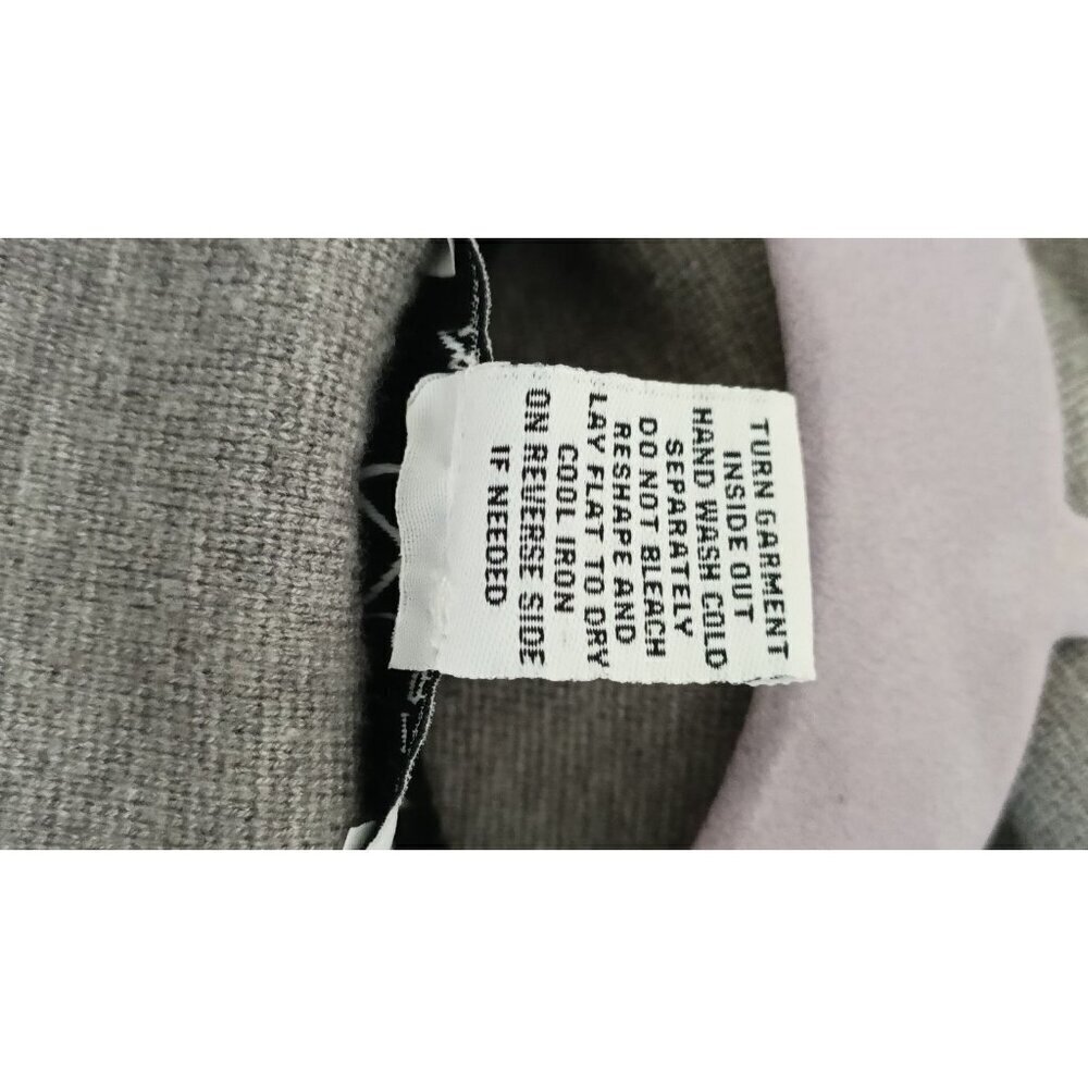 Magaschoni Open Front Cardigan Gray Black Trim Size S Long Midi Blazer Sweater - Picture 4 of 15